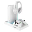 Fixed Xbox Series S X Stander m. Køling & 2 x Controller Ladepladser - Hvid Online Hot Sale