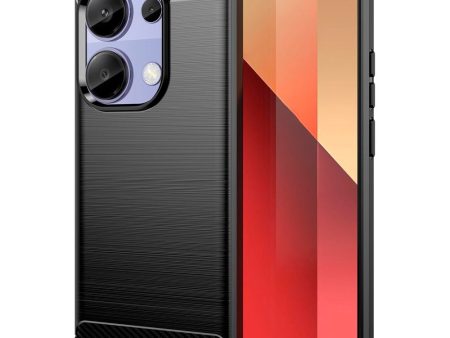 Xiaomi Redmi Note 13 Pro (4G) Tech-Protect Fleksibelt Plastik Carbon Cover - Sort For Cheap