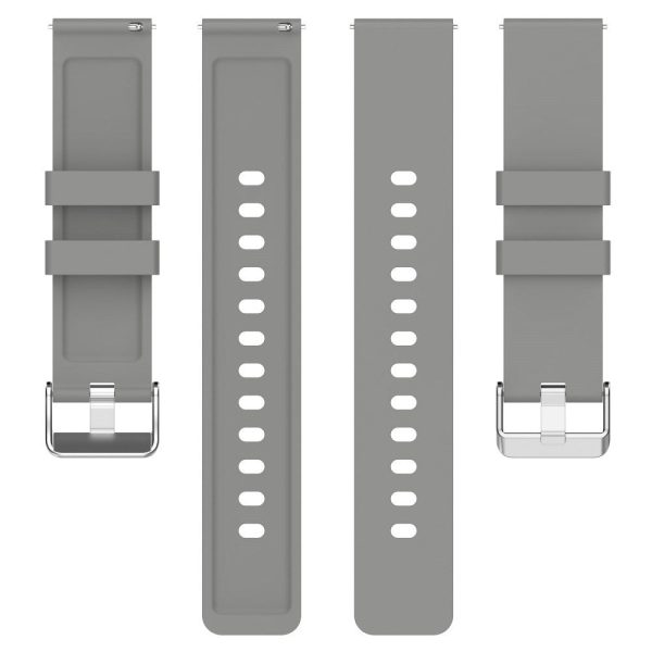 Universal Silikone Smartwatch Rem (20mm) m. Metal Spænde - Grå Sale