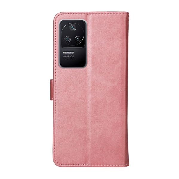 Xiaomi Poco F4 Læder Cover m. Pung & Strop - Rose Gold Discount