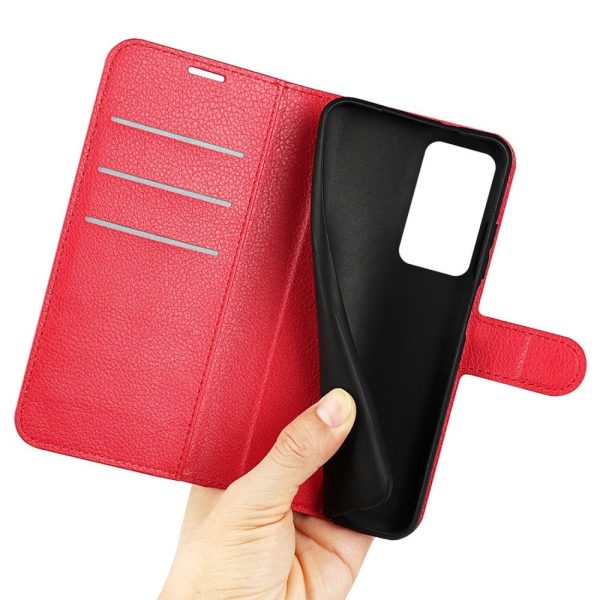 Xiaomi Poco F4 Litchi Læder Cover m. Pung - Rød For Cheap