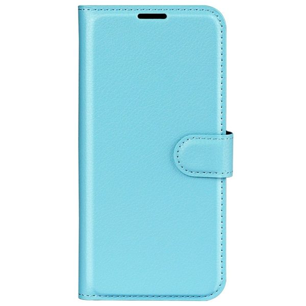 Xiaomi Poco F4 Litchi Læder Cover m. Pung - Lyseblå Online Hot Sale