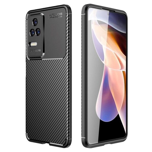 Xiaomi Poco F4 Brushed Carbon Cover - Sort Supply