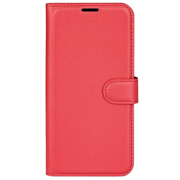 Xiaomi Poco F4 Litchi Læder Cover m. Pung - Rød For Cheap