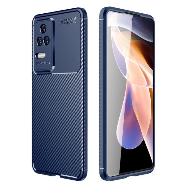 Xiaomi Poco F4 Brushed Carbon Cover - Blå Supply