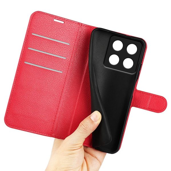 EIDERWOOD Xiaomi 14T Litchi Læder Cover m. Pung - Rød Cheap