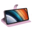 Xiaomi Poco F4 Litchi Læder Cover m. Pung - Lyserød Online Hot Sale