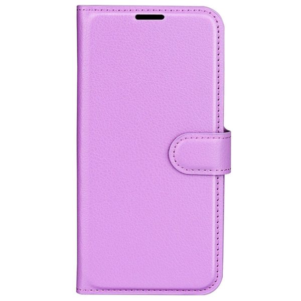 Xiaomi Poco F4 Litchi Læder Cover m. Pung - Lilla Online