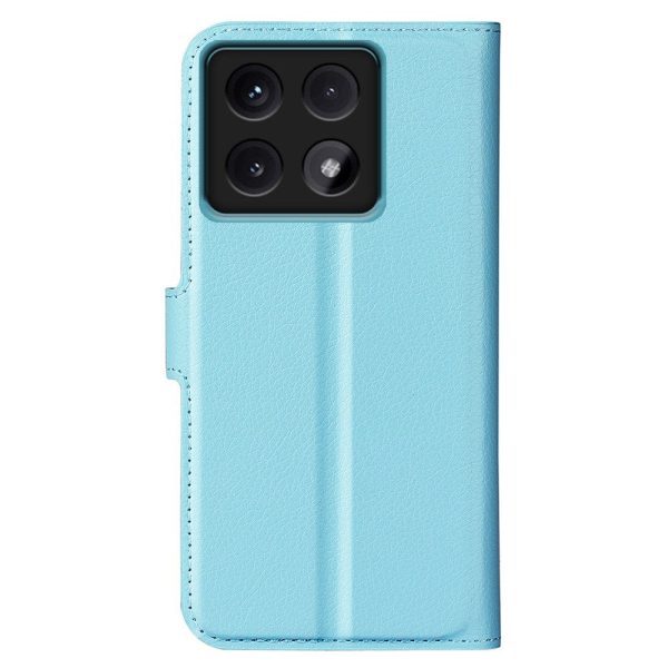 EIDERWOOD Xiaomi 14T Pro Litchi Læder Cover m. Pung - Blå Fashion