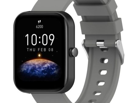 Universal Silikone Smartwatch Rem (20mm) m. Metal Spænde - Grå Sale