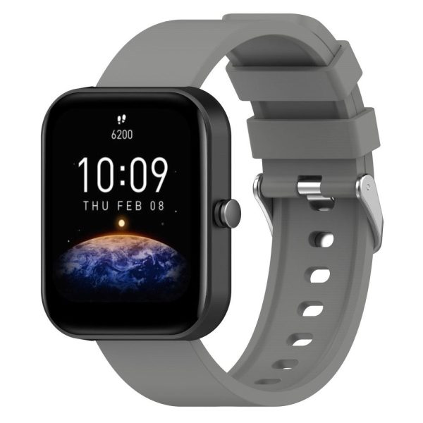 Universal Silikone Smartwatch Rem (20mm) m. Metal Spænde - Grå Sale