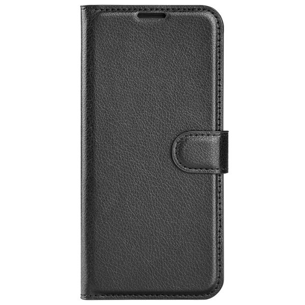 Xiaomi Poco F4 Litchi Læder Cover m. Pung - Sort Online Sale