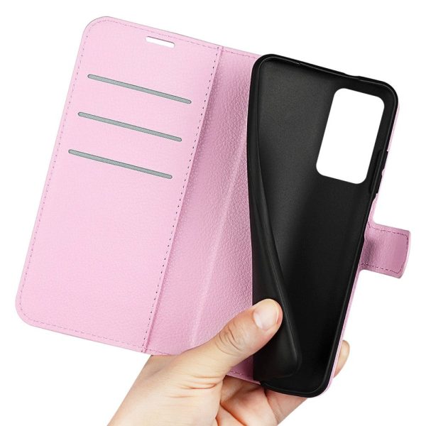 Xiaomi Poco F4 Litchi Læder Cover m. Pung - Lyserød Online Hot Sale