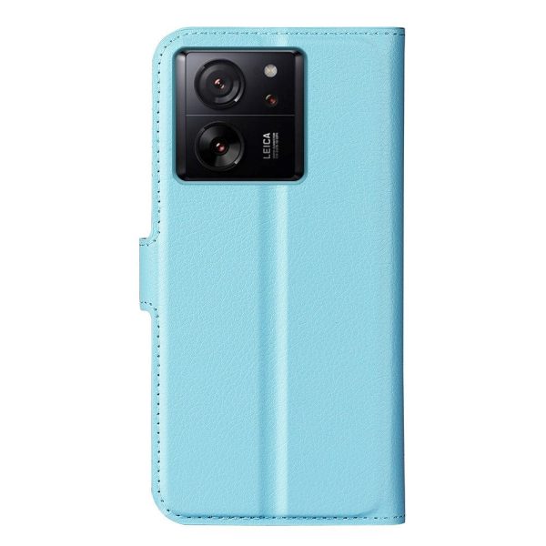 Xiaomi 13T   13T Pro Litchi Læder Cover m. Pung - Blå Hot on Sale