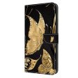 Xiaomi 13T   13T Pro Læder Cover m. Pung & Print - Guld Sommerfugle Online now