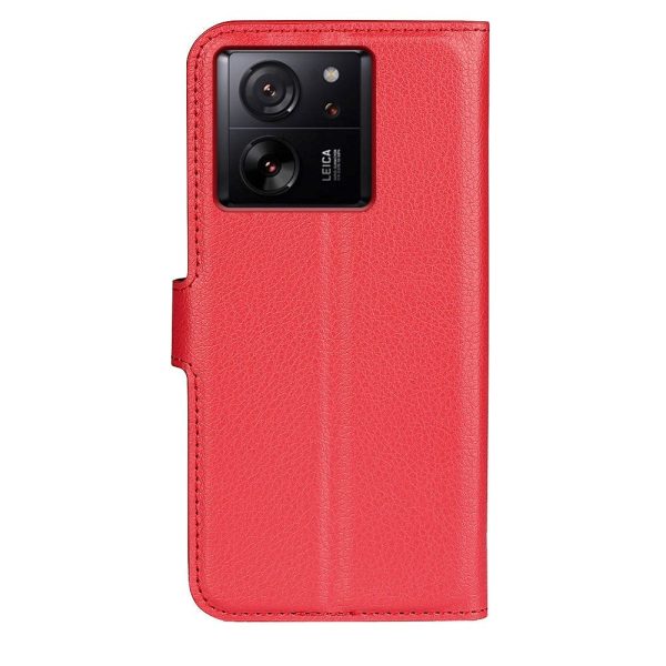 Xiaomi 13T   13T Pro Litchi Læder Cover m. Pung - Rød on Sale