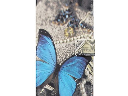 EIDERWOOD Xiaomi Redmi Note 13 (5G) Kunstlæder Cover m. Pung & Ståfunktion - Blå Sommerfugl Online Hot Sale