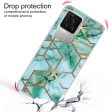 Xiaomi Poco F4 Fleksibelt Plastik Cover - Grøn Marmor Cheap