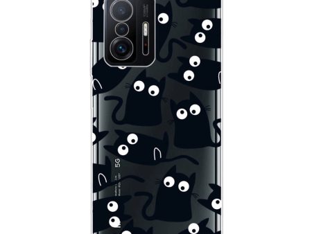 Xiaomi 11T   11T Pro Fleksibelt Plastik Cover m. Print - Sorte Katte For Discount