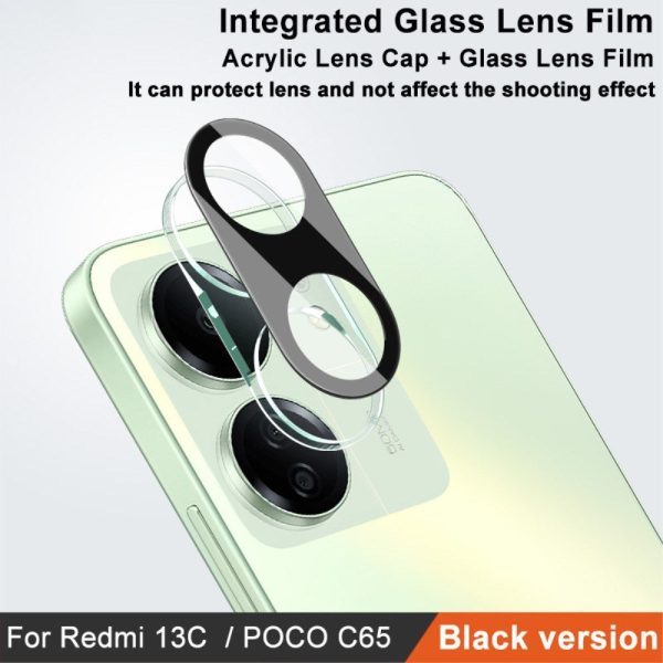 Xiaomi Poco C65   Remi 13C IMAK Beskyttelsesglas til Kameralinse - Sort Supply