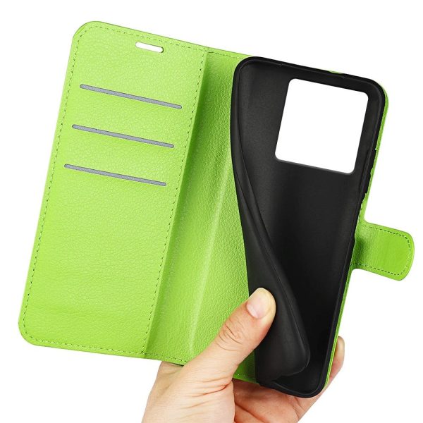 Xiaomi 13T   13T Pro Litchi Læder Cover m. Pung - Grøn For Discount