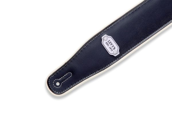 Levy s M26VCP-BLK_GRY Reversible Vinyl Guitar Strap - 2 3 4  (Black & Grey) For Discount