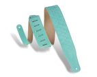 Levy s MS26DE Dandelion Emboss Guitar Strap - 2.5  (Seafoam Suede) Online now