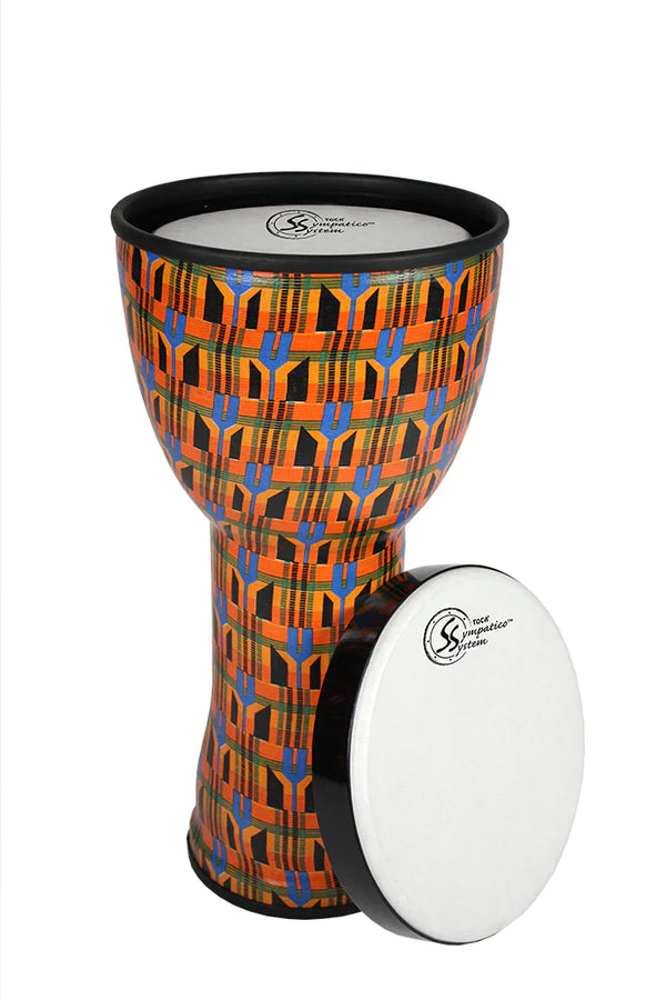 Toca TSSND-8K-FT Sympatico™ Nesting Djembes Tunable Heads 8  (Kente Cloth) on Sale