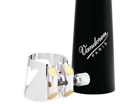 Vandoren LC01P Optimum Ligature and Plastic Cap for Bb Clarinet Silver Plated w 3 Interchangeable For Cheap