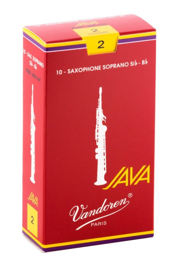 Vandoren SR302R Soprano Sax JAVA Red Reeds Strength 2 (Box of 10) For Cheap