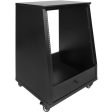 Gator Frameworks GFW-ELITESTUDIORK12-BLK Elite Furniture Series 12U Angled Studio Rack with Locking Casters (Black) Sale