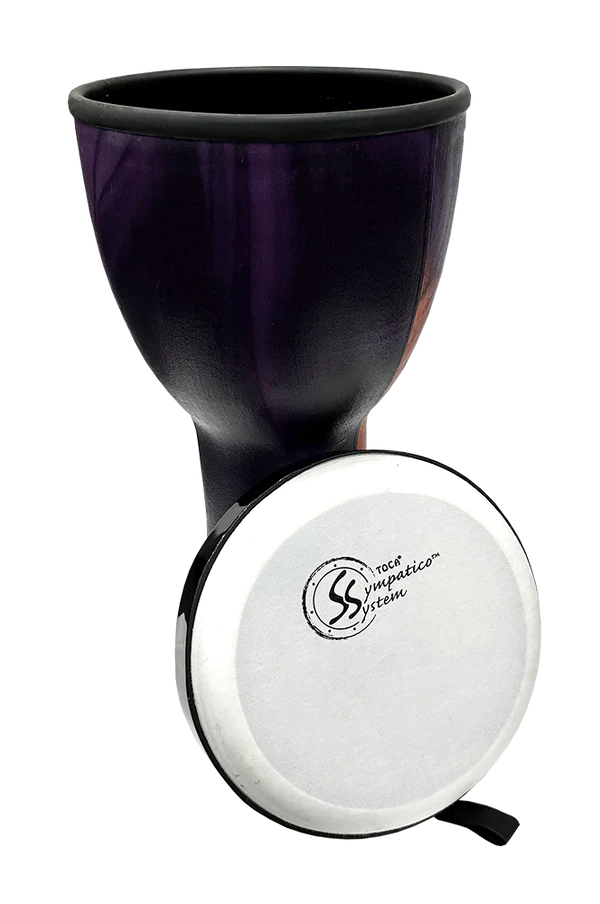 Toca TSSND-8WP-FP Sympatico™ Nesting Djembes Pretuned Heads 8  (Woodstock Purple) For Cheap