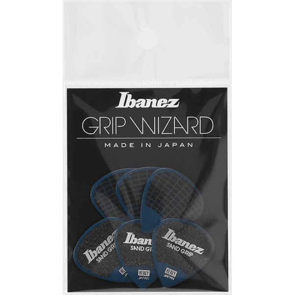 Ibanez PPA16HSGDB Grip Wizard Sand Grip Heavy Guitar Picks 6 Pack - Dark Blue Online