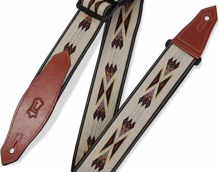 Levy s MSSN80-TAN 2  Polypropylene Jacquard Weave Guitar Strap Adjustable To 62  (Tan) Online now