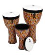 Toca TSSND-3PCK-FT Toca Sympatico™ Nesting Djembes Pretuned Heads Set Of 3 (Kente Cloth) on Sale