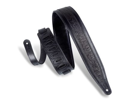 Levy s M317FG Garment Leather Guitar Strap - 2.5  (Black) For Discount