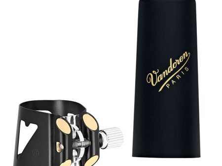 Vandoren LC01BP Optimum Bb Clarinet Ligature Black w Plastic Cap Hot on Sale