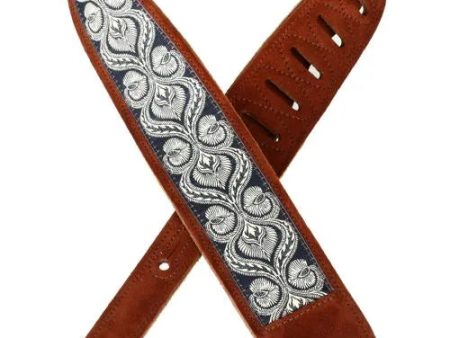 Levy s MSJ26 Suede Guitar Strap - 2.5  (Rust) Online Hot Sale