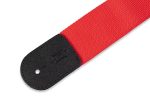 Levy s M8POLY-RED Polypropylene Guitar Strap - 2  (Red) For Discount