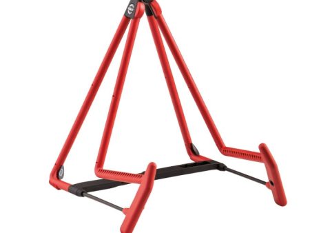 K&M 17580 Heli Acoustic Guitar Stand w Adjustable Crossbar (Red) For Cheap