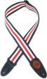 Levy s MSSC8 Cotton Guitar Strap - 2  (Red White Blue) Online Hot Sale