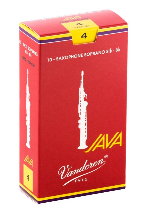 Vandoren SR304R Soprano Sax JAVA Red Reeds Strength 4 (Box of 10) Online