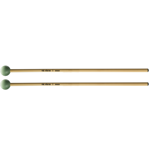 Vic Firth M409 Articulate Series Keyboard Mallet Medium Rubber Round (Green) on Sale