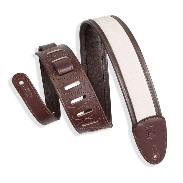 Levy’s MHG2 Guitar Strap Deluxe Series - 2.5  (Dark Brown) For Sale