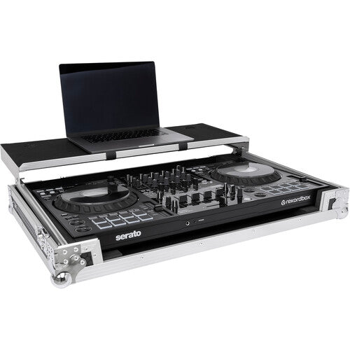 Headliner HL10011 Flight Case with Laptop Platform and Wheels for Pioneer DJ DDJ-FLX10 and DDJ-1000SRT (Silver and Black) For Discount