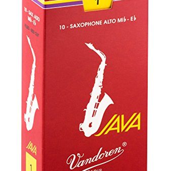 Vandoren SR261R Java Filed Red Cut Alto saxophone Reeds Strength 1 (Pack of 10) Online Hot Sale