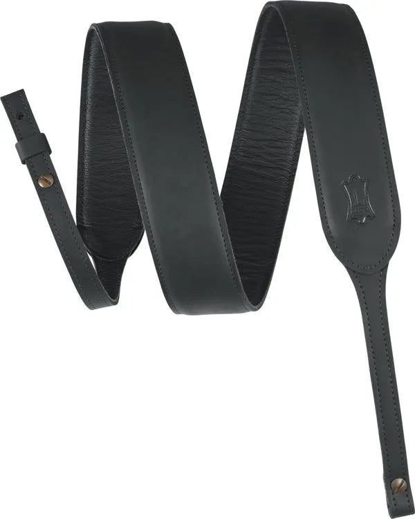 Levy s PMB32GF-BLK Butter Leather Banjo Strap - 2  (Black) Online Sale