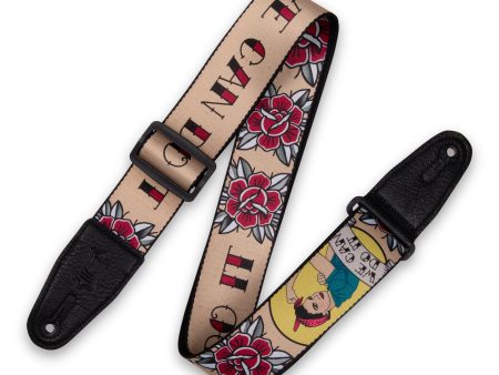 Levy s MPD2-125 Polyester Guitar Strap - 2  (Rosie the Riveter) on Sale