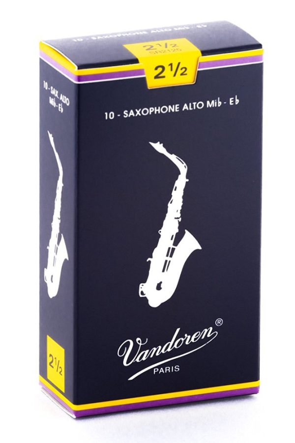 Vandoren SR2125 Alto Sax Traditional Reeds Strength 2.5 (Box of 10) Online now