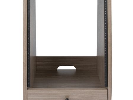 Gator Frameworks GFW-ELITESTUDIORK12-GRY Elite Furniture Series Angled Studio Rack with Locking Casters (12 RU, Driftwood Gray) For Sale